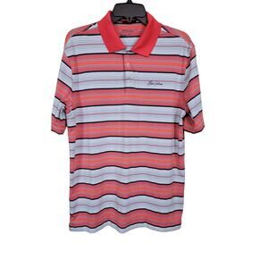 Nike Golf Dri-Fit Polo Orange, Black, White and Gray Men's Size Med Sea Island